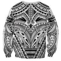 Polynesian Tattoo Inspired Cosplay Costume Sweatshirt Tribal Warrior White LT05 - Polynesian Pride