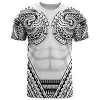 Polynesian Tattoo Inspired Cosplay Costume T Shirt Tribal Warrior White - Polynesian Pride