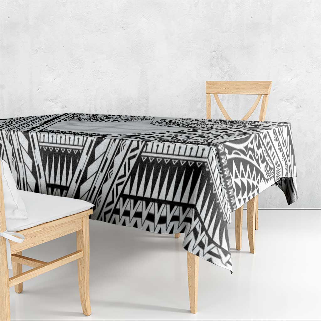 Polynesian Tattoo Inspired Cosplay Costume Tablecloth Tribal Warrior White - Polynesian Pride