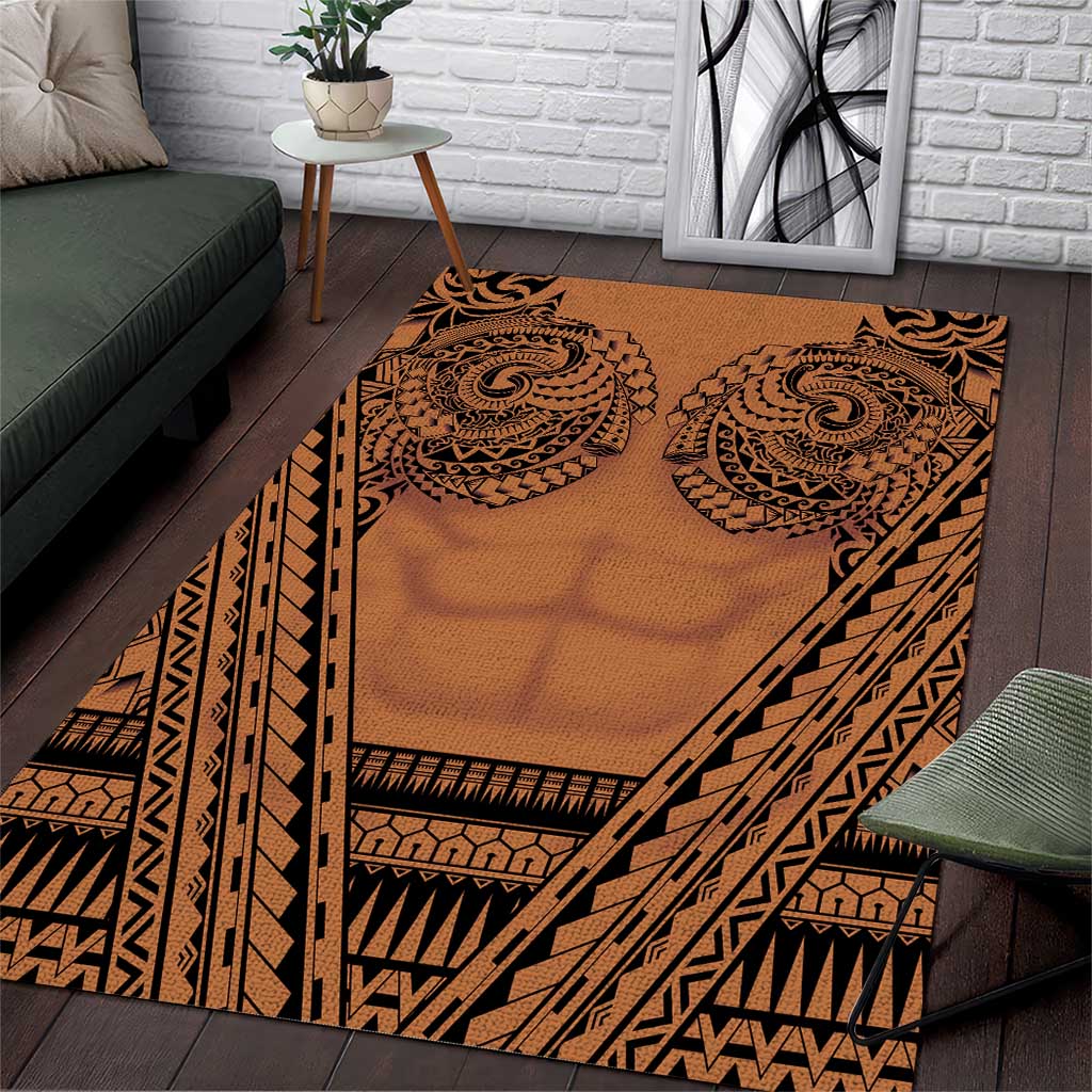 Polynesian Tattoo Inspired Cosplay Costume Area Rug Tribal Warrior - Polynesian Pride