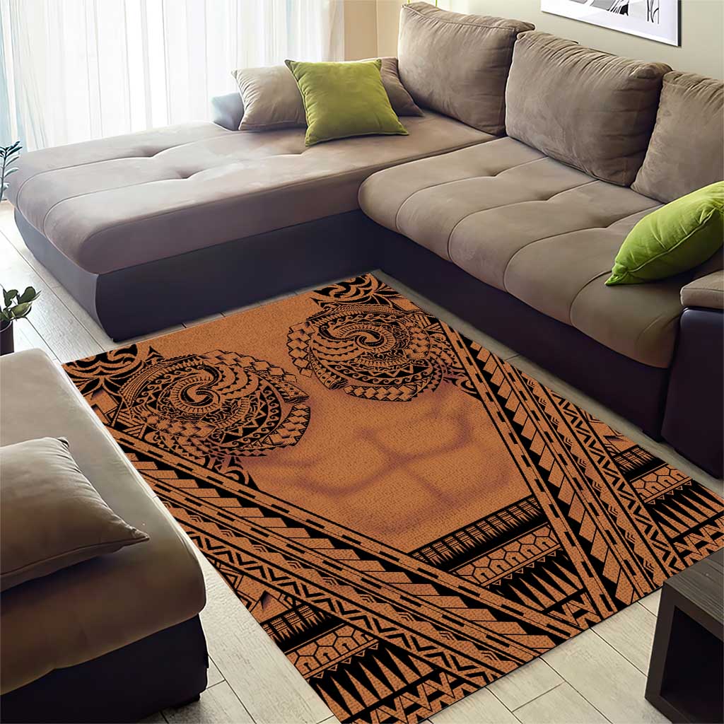 Polynesian Tattoo Inspired Cosplay Costume Area Rug Tribal Warrior - Polynesian Pride