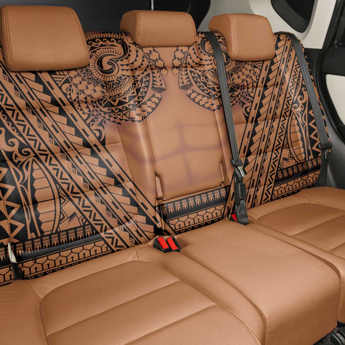 Polynesian Tattoo Inspired Cosplay Costume Back Car Seat Cover Tribal Warrior - Polynesian Pride