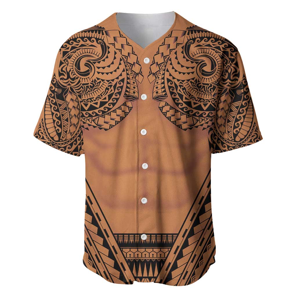 Polynesian Tattoo Inspired Cosplay Costume Baseball Jersey Tribal Warrior - Polynesian Pride