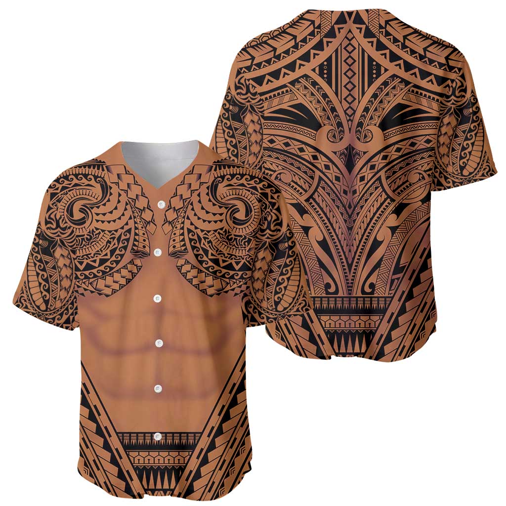 Polynesian Tattoo Inspired Cosplay Costume Baseball Jersey Tribal Warrior - Polynesian Pride