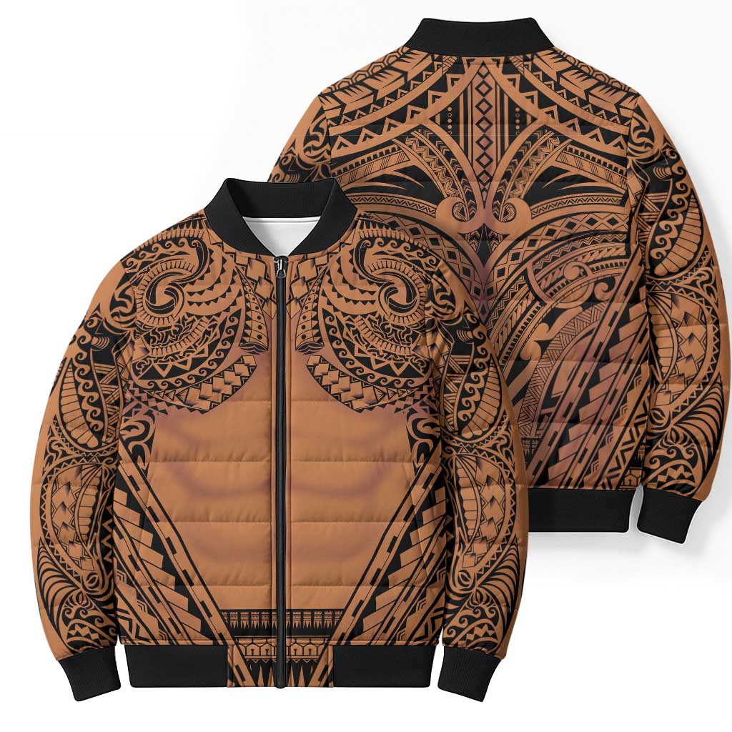 Polynesian Tattoo Inspired Cosplay Costume Bomber Puffer Jacket Tribal Warrior LT05 - Polynesian Pride