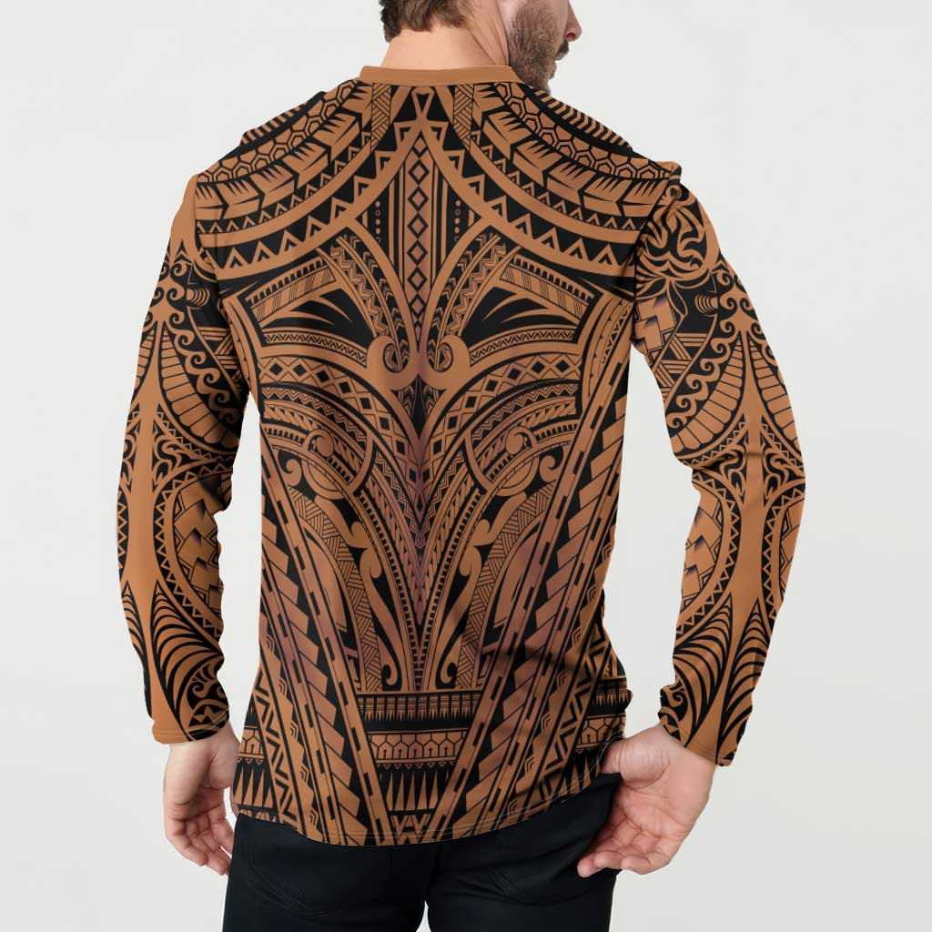 Polynesian Tattoo Inspired Cosplay Costume Button Sweatshirt Tribal Warrior LT05 - Polynesian Pride