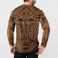 Polynesian Tattoo Inspired Cosplay Costume Button Sweatshirt Tribal Warrior LT05 - Polynesian Pride