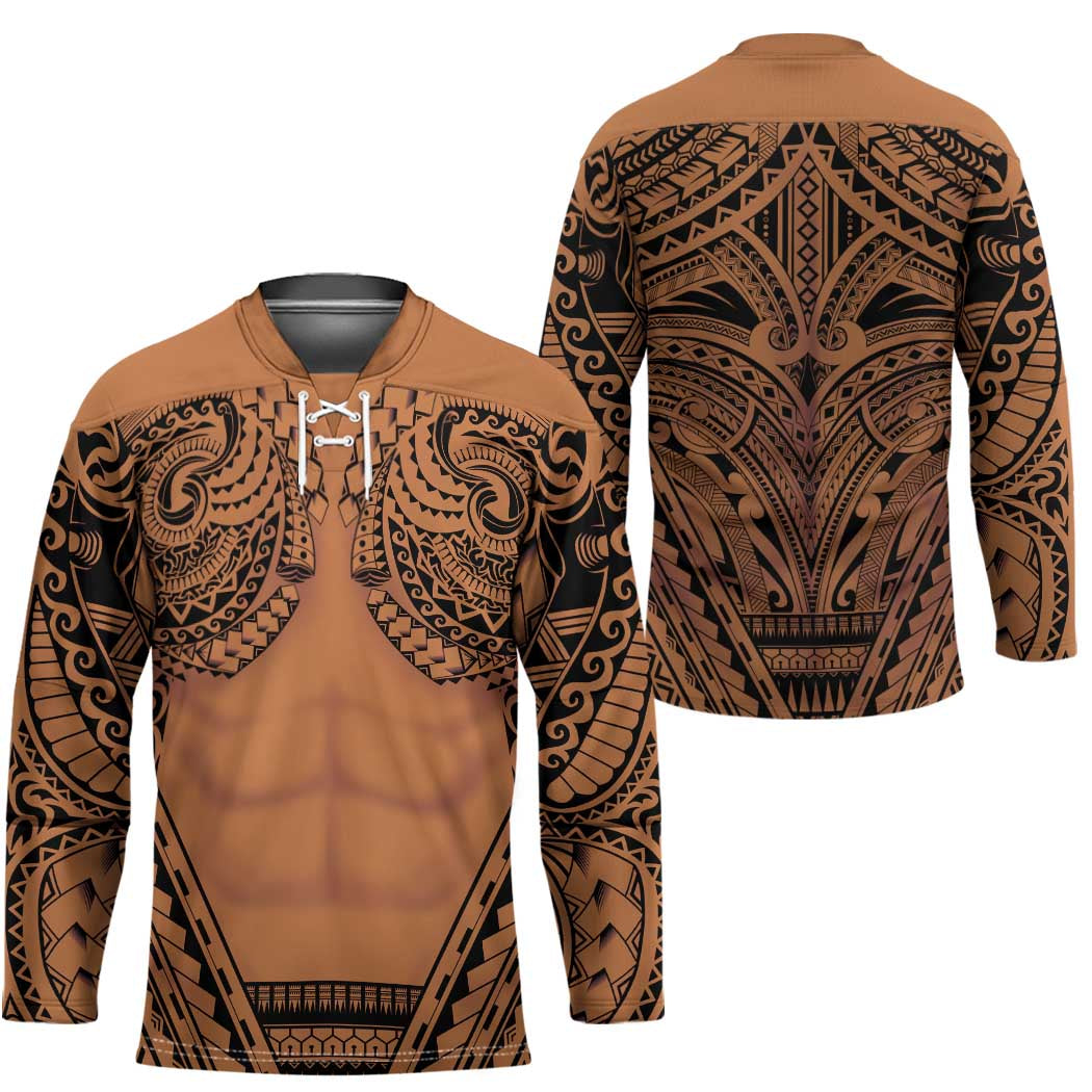 Polynesian Tattoo Inspired Cosplay Costume Hockey Jersey Tribal Warrior LT05 - Polynesian Pride