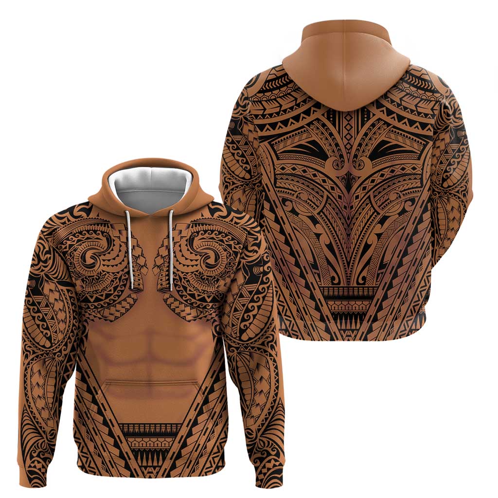 Polynesian Tattoo Inspired Cosplay Costume Hoodie Tribal Warrior - Polynesian Pride