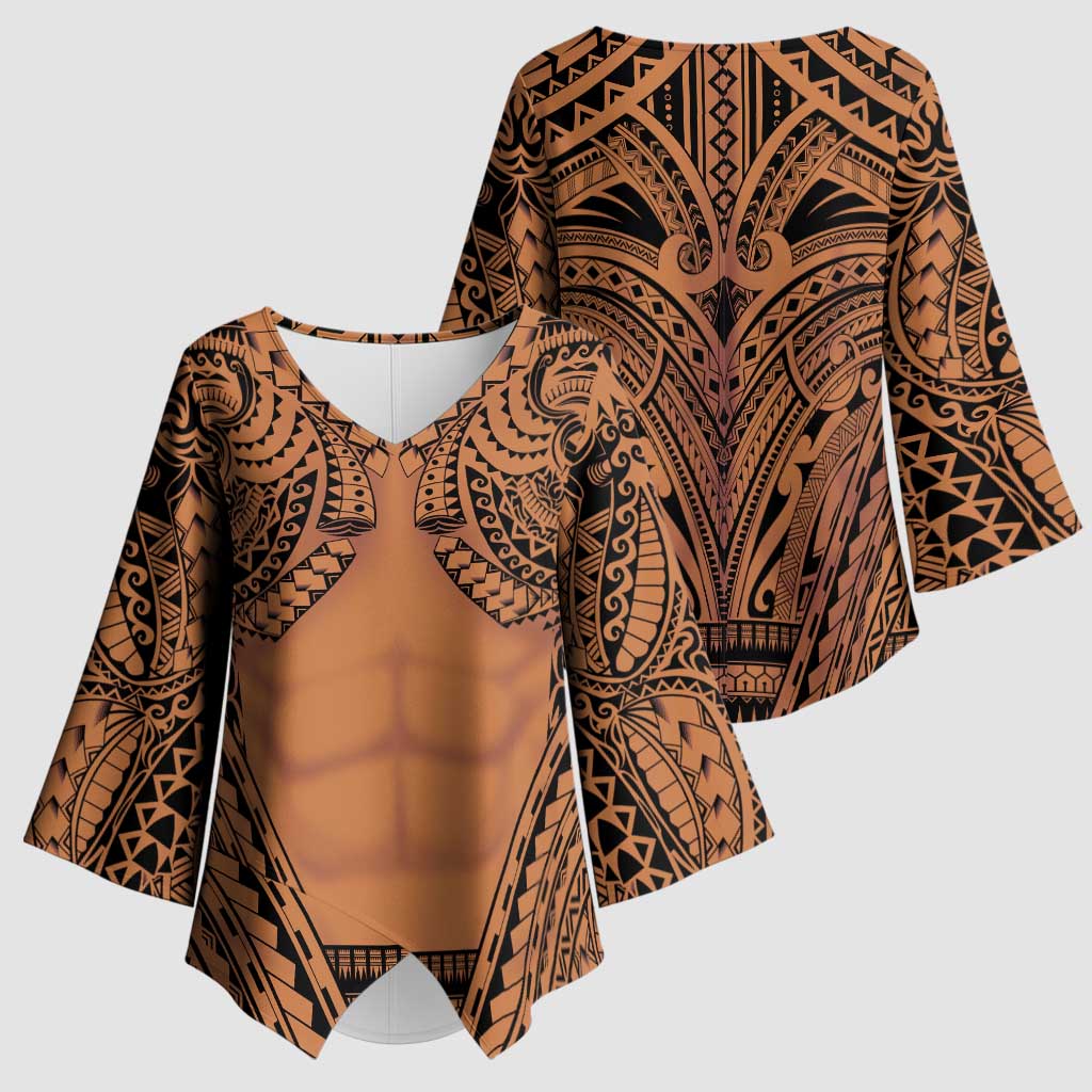 Polynesian Tattoo Inspired Cosplay Costume Kimono Sleeve Blouse Tribal Warrior LT05 - Polynesian Pride