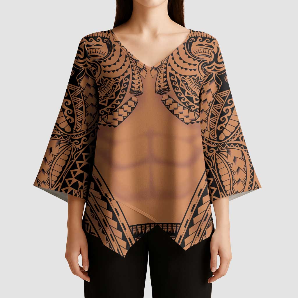Polynesian Tattoo Inspired Cosplay Costume Kimono Sleeve Blouse Tribal Warrior LT05 - Polynesian Pride