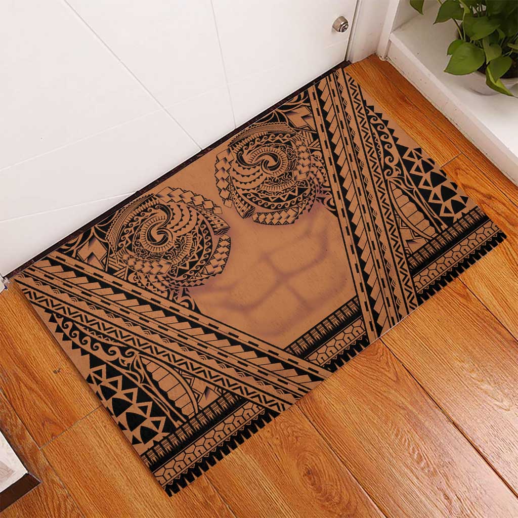 Polynesian Tattoo Inspired Cosplay Costume Rubber Doormat Tribal Warrior LT05 - Polynesian Pride
