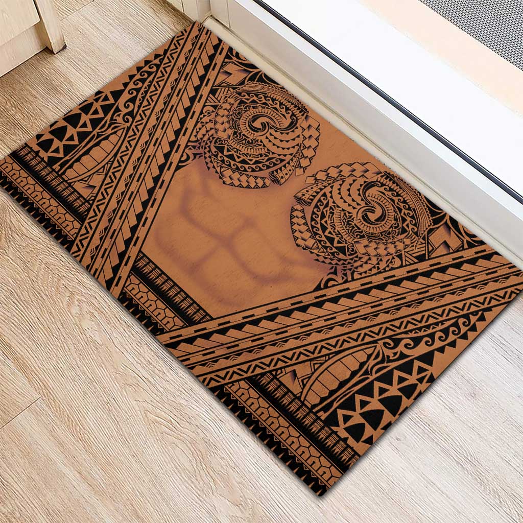 Polynesian Tattoo Inspired Cosplay Costume Rubber Doormat Tribal Warrior LT05 - Polynesian Pride