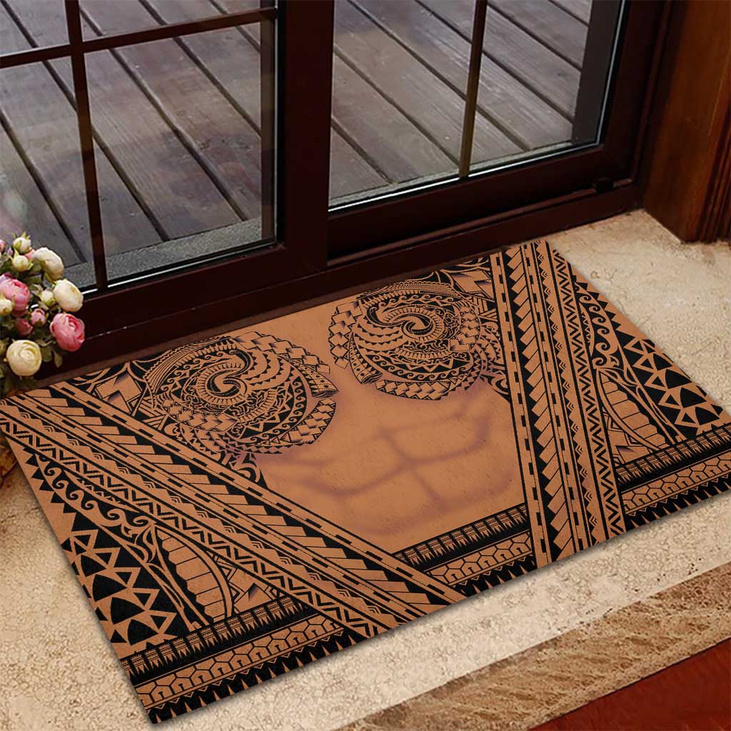 Polynesian Tattoo Inspired Cosplay Costume Rubber Doormat Tribal Warrior LT05 - Polynesian Pride