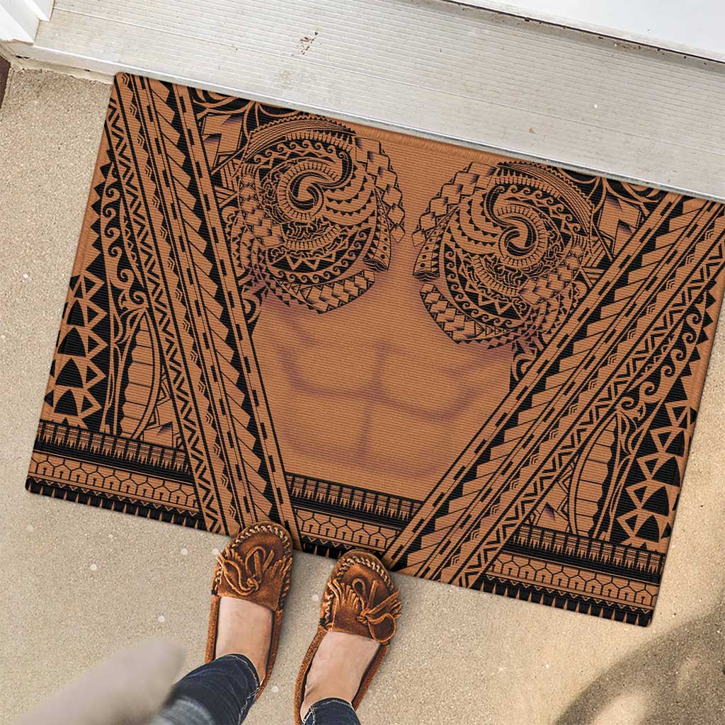 Polynesian Tattoo Inspired Cosplay Costume Rubber Doormat Tribal Warrior LT05 - Polynesian Pride