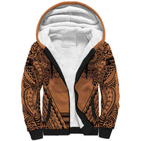 Polynesian Tattoo Inspired Cosplay Costume Sherpa Hoodie Tribal Warrior LT05 Unisex Brown - Polynesian Pride