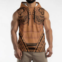 Polynesian Tattoo Inspired Cosplay Costume Sleeveless Hoodie Tribal Warrior LT05 - Polynesian Pride