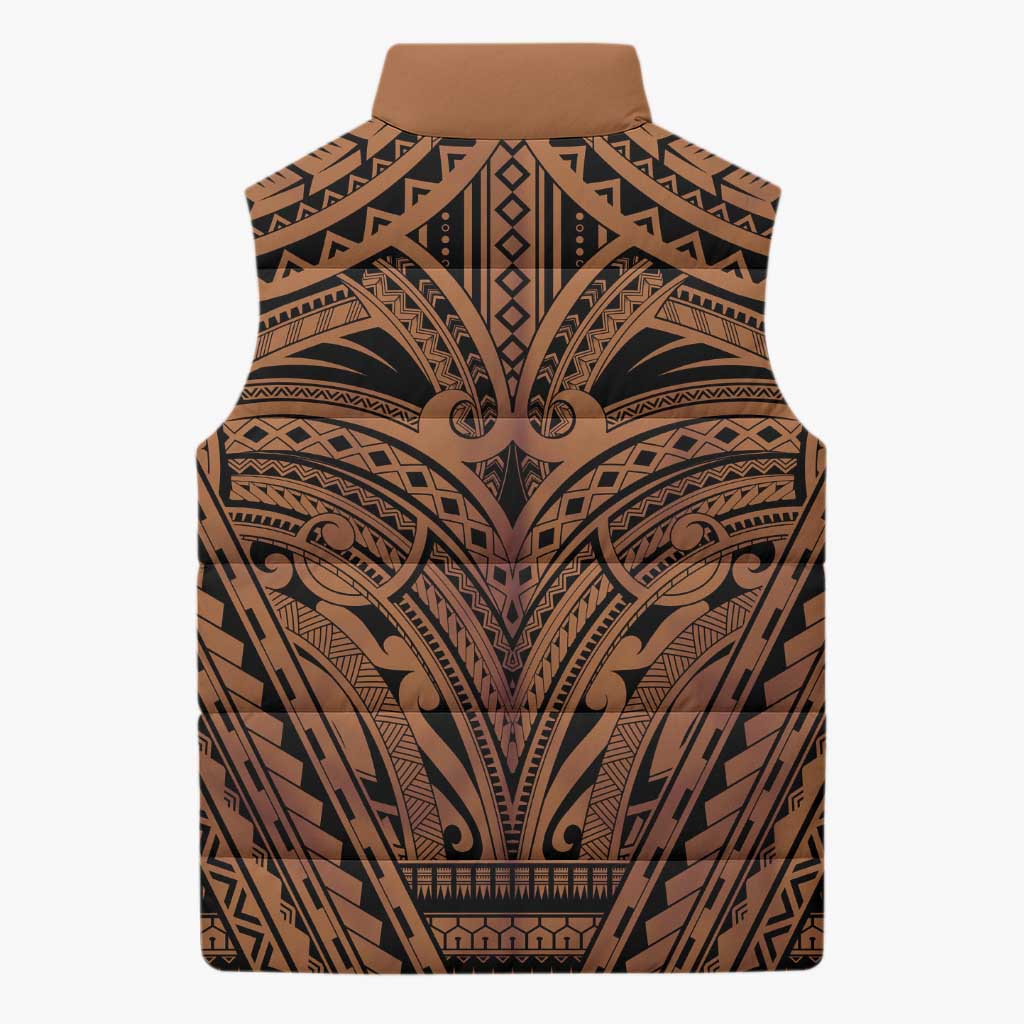 Polynesian Tattoo Inspired Cosplay Costume Sleeveless Puffer Jacket Tribal Warrior LT05 - Polynesian Pride