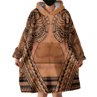 Polynesian Tattoo Inspired Cosplay Costume Wearable Blanket Hoodie Tribal Warrior LT05 - Polynesian Pride