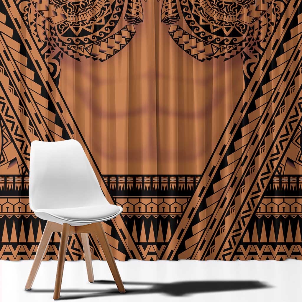 Polynesian Tattoo Inspired Cosplay Costume Window Curtain Tribal Warrior - Polynesian Pride