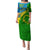 Malampa Day Family Matching Puletasi Dress and Hawaiian Shirt Sand Drawing Vanuatuan Pattern LT05 Mom's Dress Green - Polynesian Pride