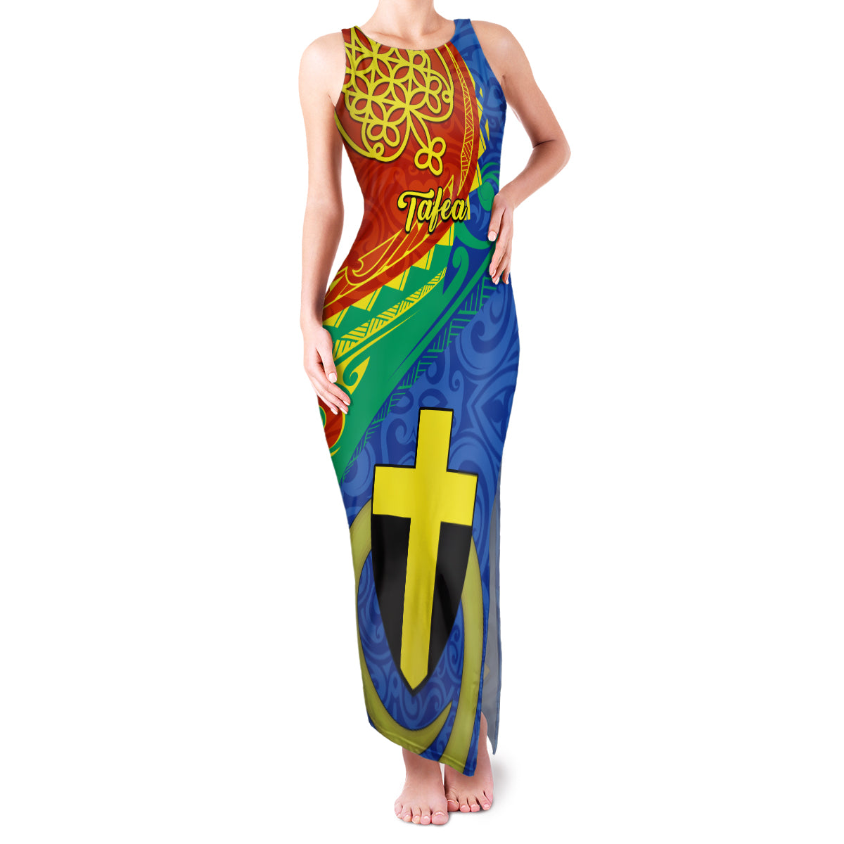 tafea-day-family-matching-tank-maxi-dress-and-hawaiian-shirt-sand-drawing-vanuatuan-pattern