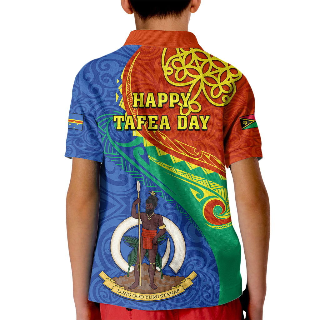 Tafea Day Kid Polo Shirt Sand Drawing Vanuatuan Pattern LT05 - Polynesian Pride