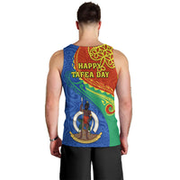 Tafea Day Men Tank Top Sand Drawing Vanuatuan Pattern LT05 - Polynesian Pride