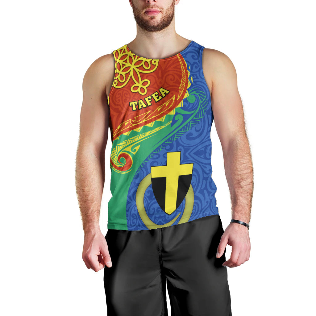Tafea Day Men Tank Top Sand Drawing Vanuatuan Pattern LT05 - Polynesian Pride
