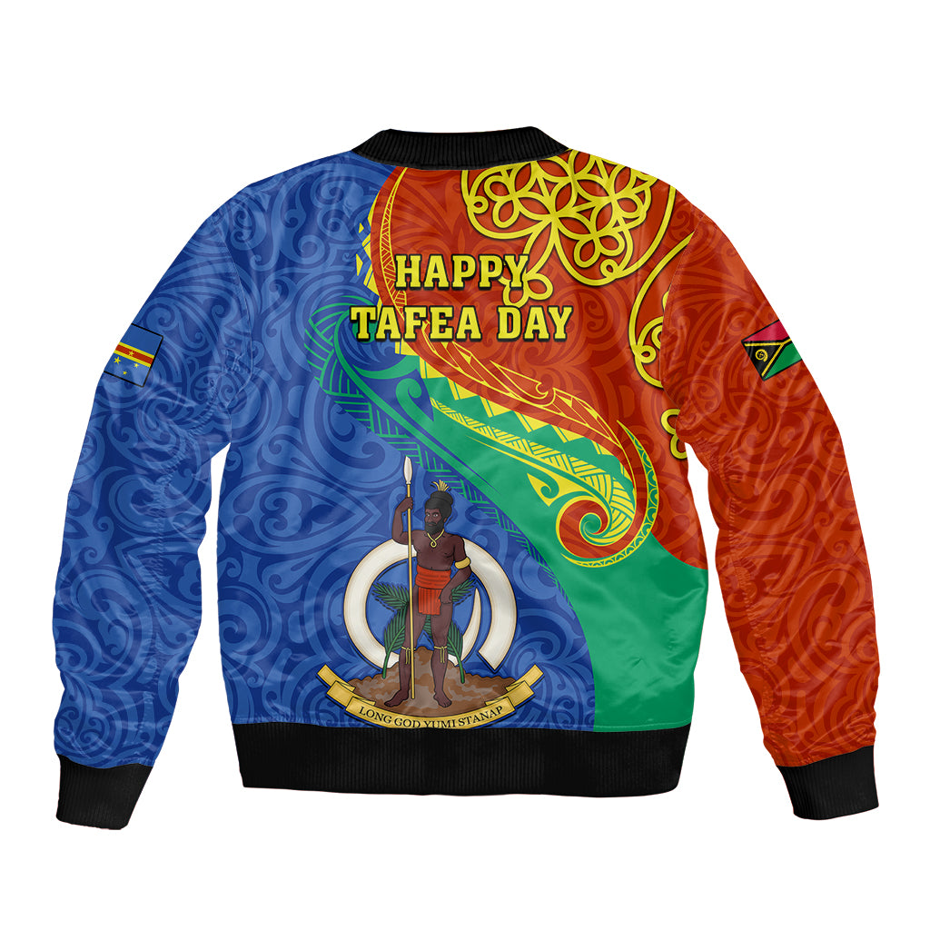 Tafea Day Sleeve Zip Bomber Jacket Sand Drawing Vanuatuan Pattern LT05 - Polynesian Pride