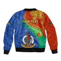 Personalized Tafea Day Bomber Jacket Sand Drawing Vanuatuan Pattern LT05 - Polynesian Pride