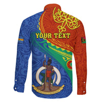 Personalized Tafea Day Family Matching Long Sleeve Bodycon Dress and Hawaiian Shirt Sand Drawing Vanuatuan Pattern LT05 - Polynesian Pride