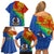 Personalized Tafea Day Family Matching Off Shoulder Short Dress and Hawaiian Shirt Sand Drawing Vanuatuan Pattern LT05 - Polynesian Pride