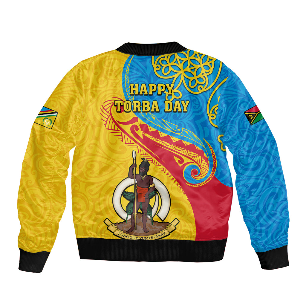 Torba Day Sleeve Zip Bomber Jacket Sand Drawing Vanuatuan Pattern LT05 - Polynesian Pride