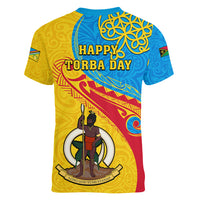 torba-day-women-v-neck-t-shirt-sand-drawing-vanuatuan-pattern