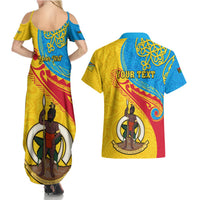 Personalized Torba Day Couples Matching Summer Maxi Dress and Hawaiian Shirt Sand Drawing Vanuatuan Pattern LT05 - Polynesian Pride