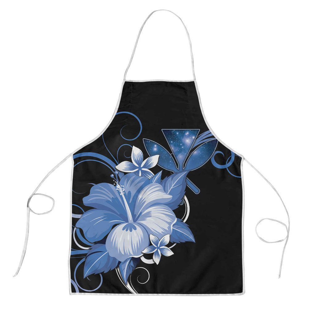 Hawaii Makahiki Kanaka Maoli Apron Blue Hibiscus Floral Vibes LT05 Blue - Polynesian Pride