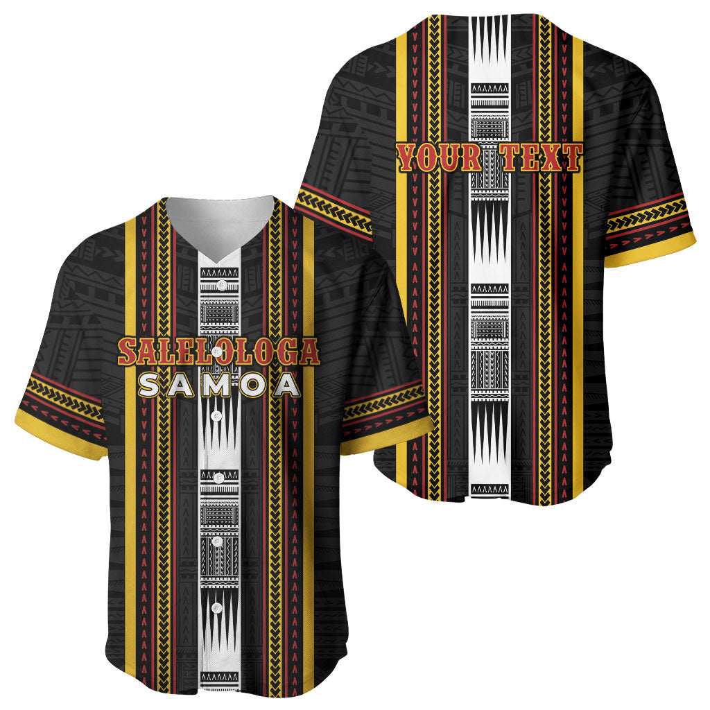 Personalised Salelologa Samoa Baseball Jersey Samoan Tribal Pattern