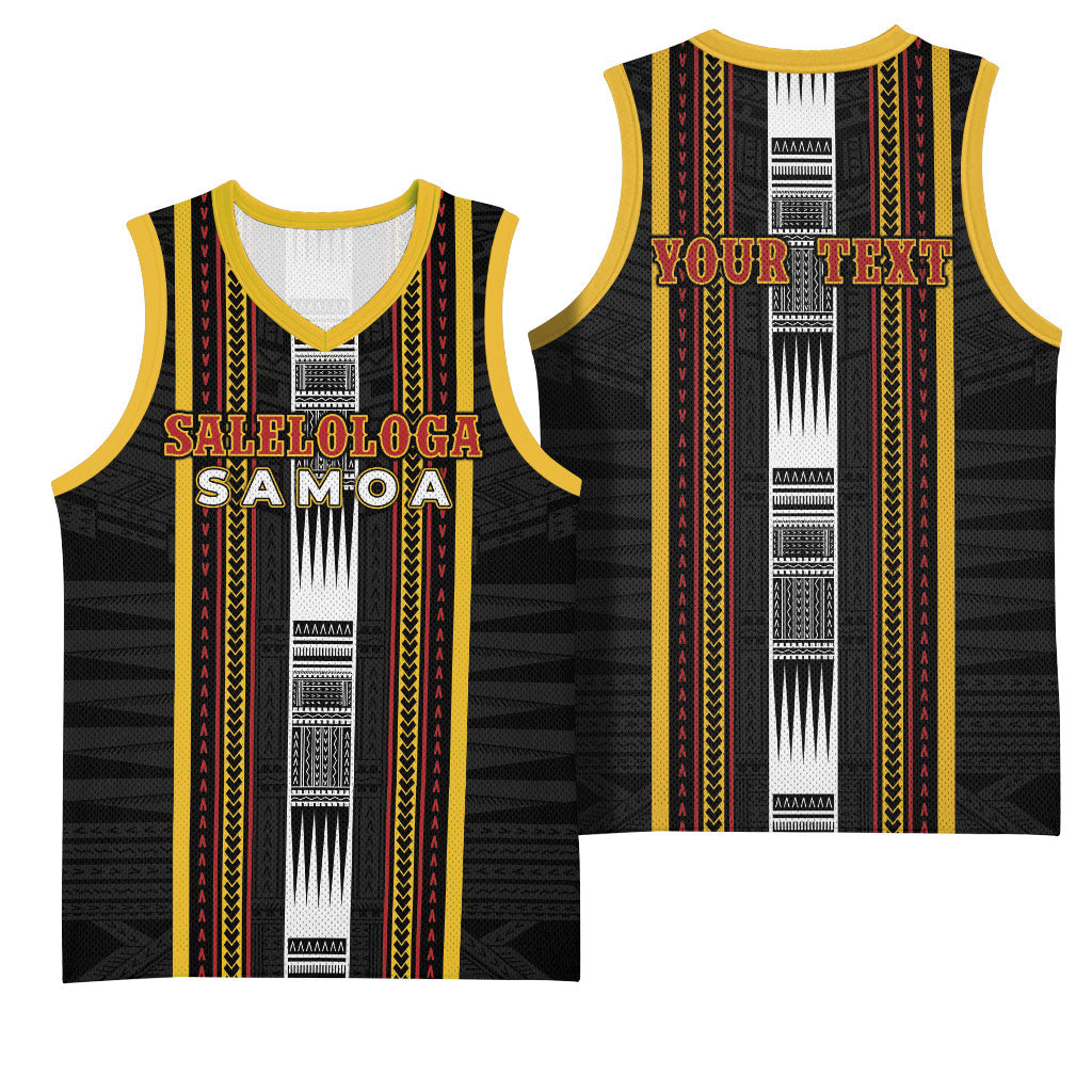 Personalised Salelologa Samoa Basketball Jersey Samoan Tribal Pattern