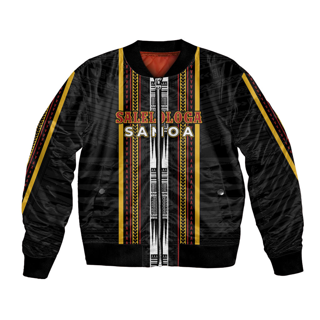 Personalised Salelologa Samoa Bomber Jacket Samoan Tribal Pattern