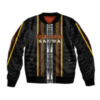 Personalised Salelologa Samoa Bomber Jacket Samoan Tribal Pattern