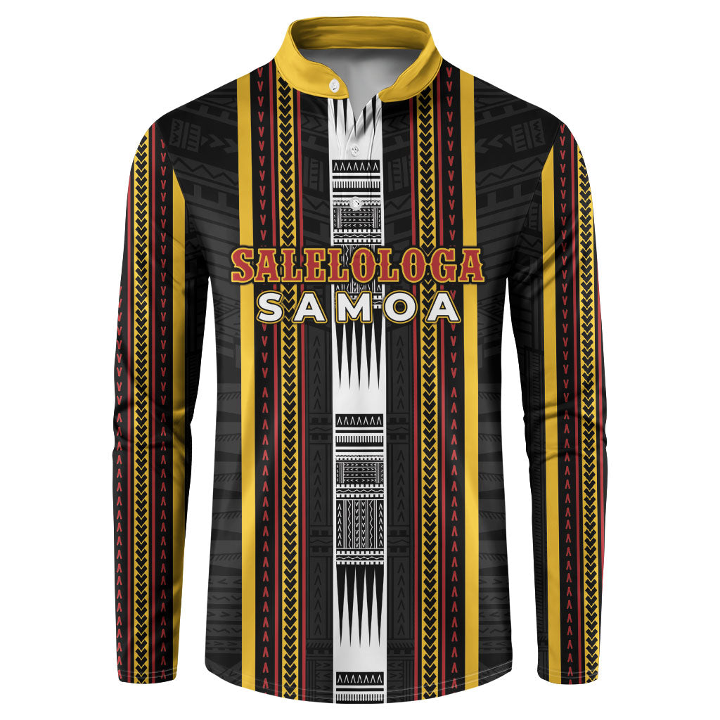 Personalised Salelologa Samoa Button Sweatshirt Samoan Tribal Pattern