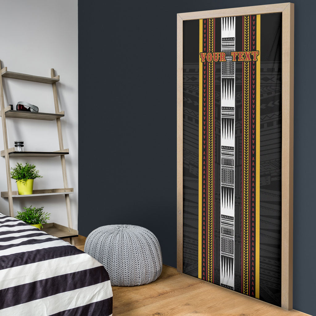 Personalised Salelologa Samoa Door Cover Samoan Tribal Pattern LT05 - Polynesian Pride