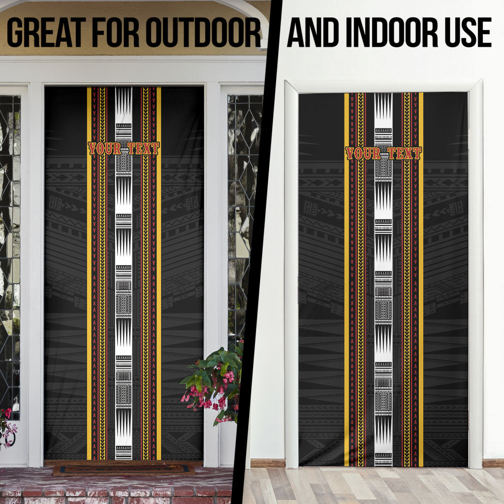 Personalised Salelologa Samoa Door Cover Samoan Tribal Pattern LT05 - Polynesian Pride
