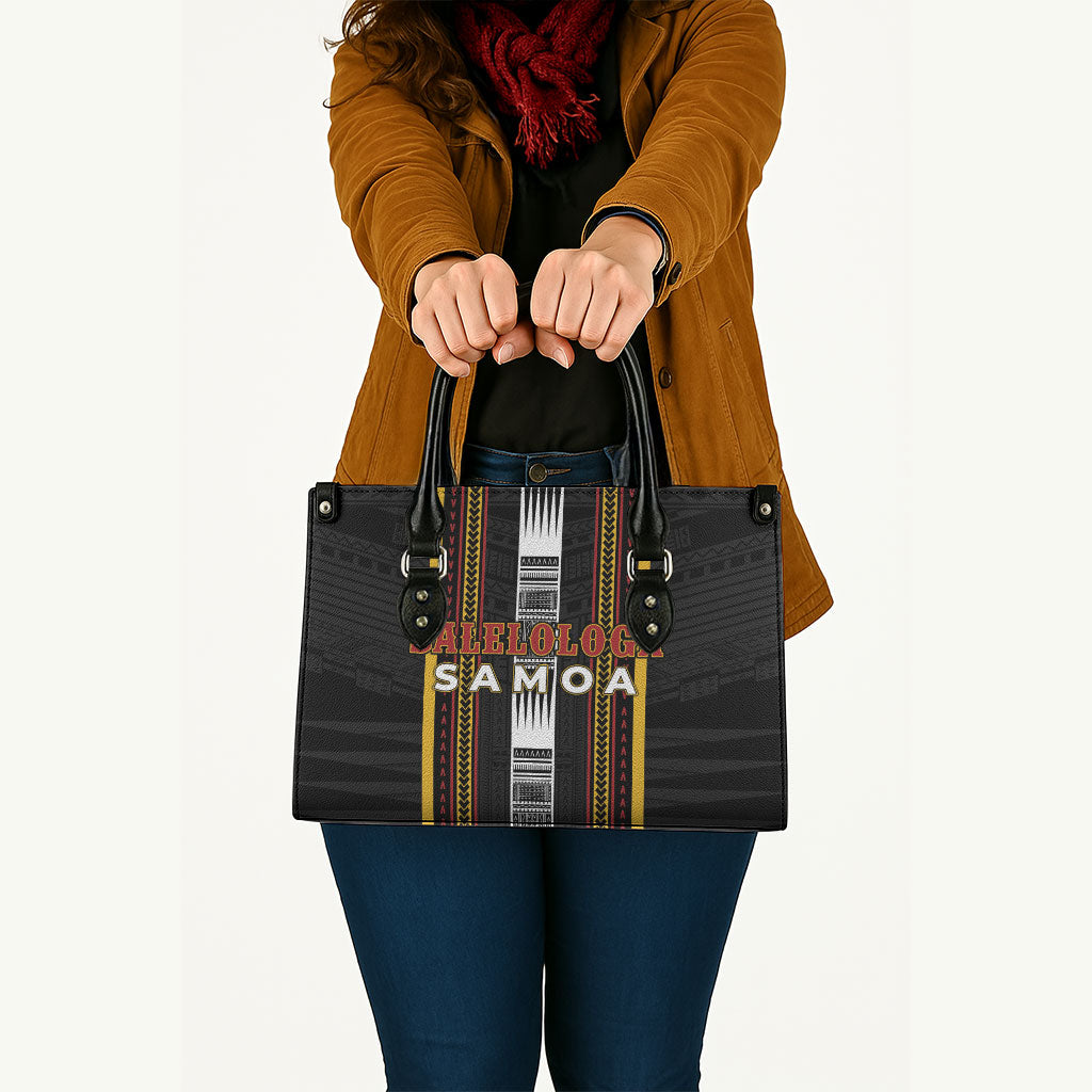 Salelologa Samoa Leather Bag Samoan Tribal Pattern