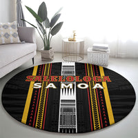 Salelologa Samoa Round Carpet Samoan Tribal Pattern