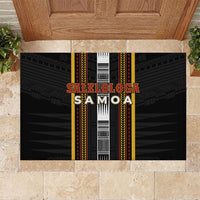 Salelologa Samoa Rubber Doormat Samoan Tribal Pattern LT05 Black - Polynesian Pride