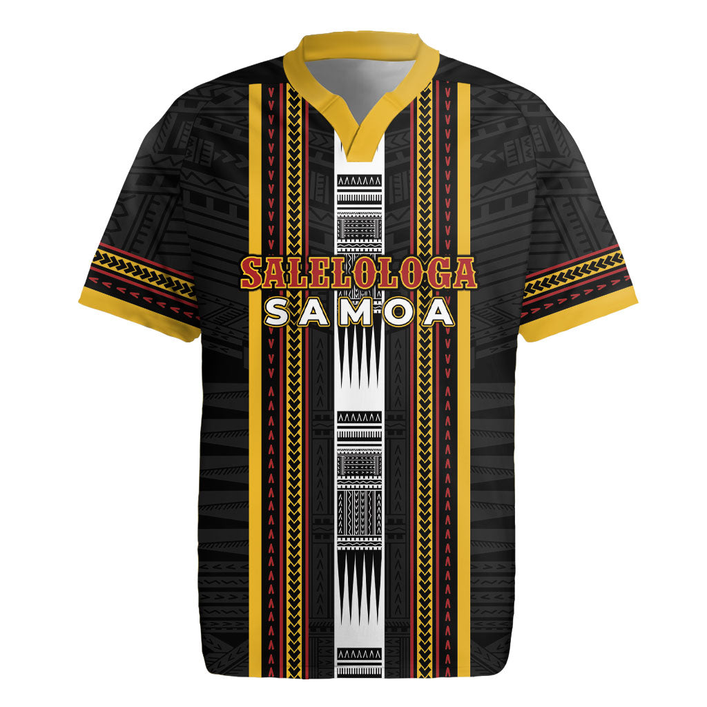 Personalised Salelologa Samoa Rugby Jersey Samoan Tribal Pattern