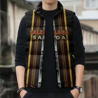 Personalised Salelologa Samoa Sleeveless Puffer Jacket Samoan Tribal Pattern