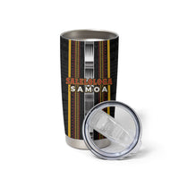 Personalised Salelologa Samoa Tumbler Cup Samoan Tribal Pattern